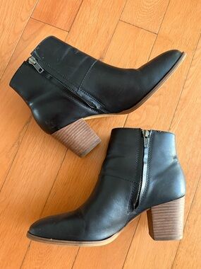 Madewell The Rosie Ankle Boot in Leather True Black 7.5 Medium